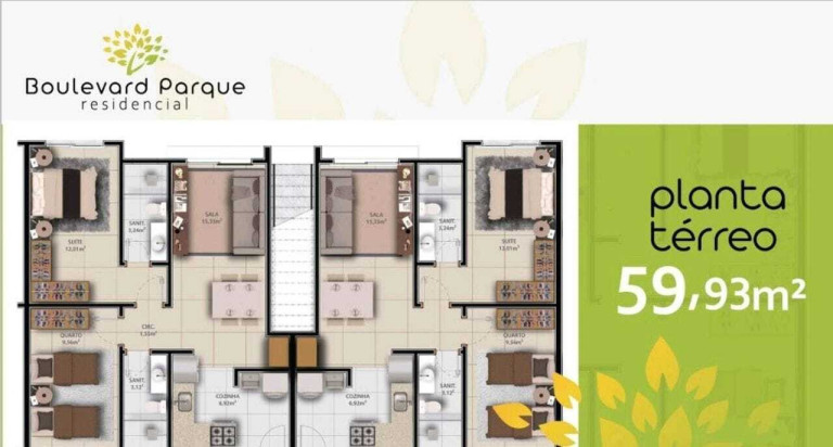 Imagem Apartamento com 2 Quartos à Venda, 61 m² em Recreio Ipitanga - Lauro De Freitas