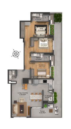 Imagem Apartamento com 2 Quartos à Venda, 117 m² em Petrópolis - Porto Alegre