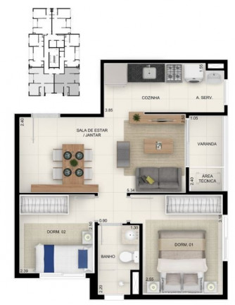 Imagem Apartamento com 2 Quartos à Venda, 45 m² em Taquaral - Campinas Imagem Apartamento com 2 Quartos à Venda, 45 m² em Taquaral - Campinas