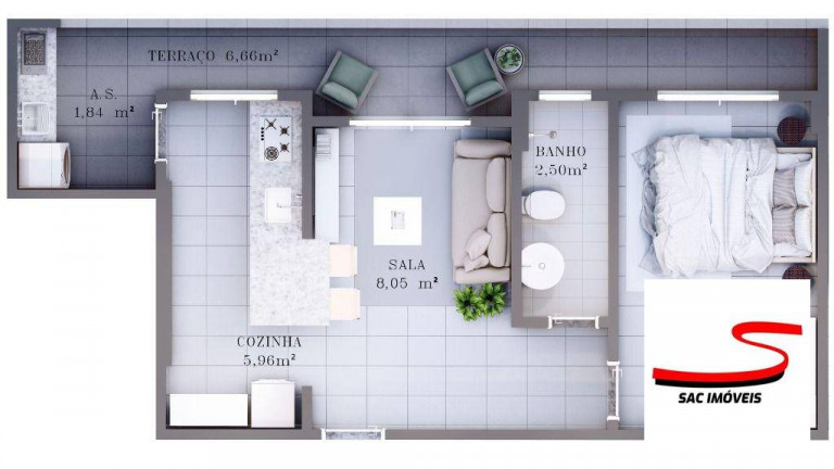 Imagem Apartamento com 1 Quarto à Venda, 41 m² em Canto Do Forte - Praia Grande Imagem Apartamento com 1 Quarto à Venda, 41 m² em Canto Do Forte - Praia Grande