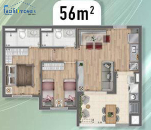 Imagem Apartamento com 3 Quartos à Venda, 43 m² em Campestre - Santo André Imagem Apartamento com 3 Quartos à Venda, 43 m² em Campestre - Santo André