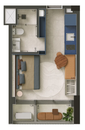 Imagem Studio com 1 Quarto à Venda, 25 m² em Higienópolis - São Paulo Imagem Studio com 1 Quarto à Venda, 25 m² em Higienópolis - São Paulo