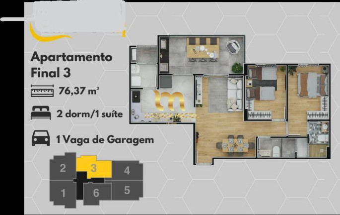 Imagem Apartamento com 2 Quartos à Venda, 76 m² em Mirim - Praia Grande