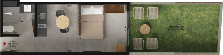 Imagem Studio com 1 Quarto à Venda, 19 m² em Bessa - João Pessoa Imagem Studio com 1 Quarto à Venda, 19 m² em Bessa - João Pessoa