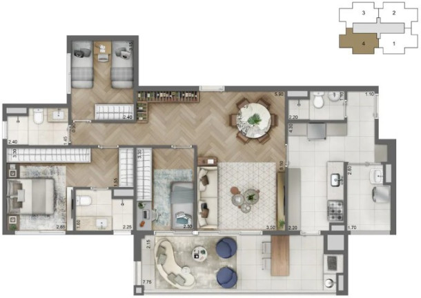 Imagem Imóvel com 3 Quartos à Venda, 113 m² em Santo Amaro - São Paulo Imagem Imóvel com 3 Quartos à Venda, 113 m² em Santo Amaro - São Paulo