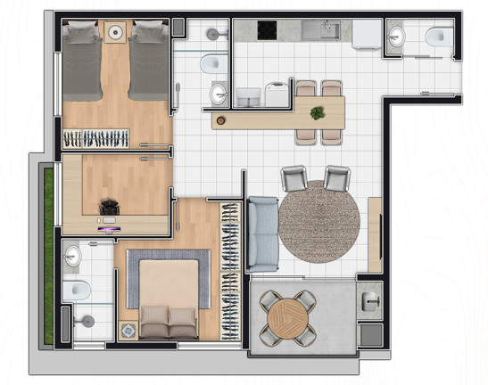 Imagem Apartamento com 2 Quartos à Venda, 155 m² em água Verde - Curitiba Imagem Apartamento com 2 Quartos à Venda, 155 m² em água Verde - Curitiba