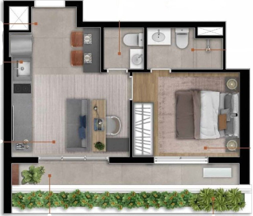 Imagem Apartamento com 2 Quartos à Venda, 64 m² em Bela Vista - Osasco