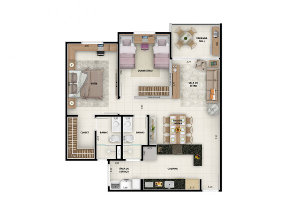 Imagem Apartamento com 2 Quartos à Venda, 75 m² em Altos Do Morumbi - Vinhedo Imagem Apartamento com 2 Quartos à Venda, 75 m² em Altos Do Morumbi - Vinhedo