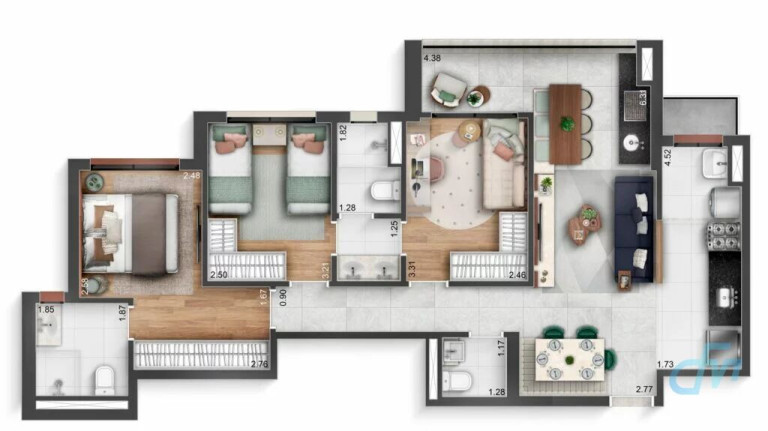 Imagem Apartamento com 4 Quartos à Venda, 95 m² em Vila Mogilar - Mogi Das Cruzes