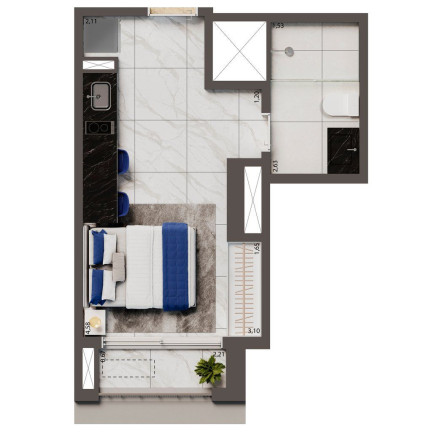 Imagem Studio com 1 Quarto à Venda, 21 m² em Ipiranga - São Paulo Imagem Studio com 1 Quarto à Venda, 21 m² em Ipiranga - São Paulo