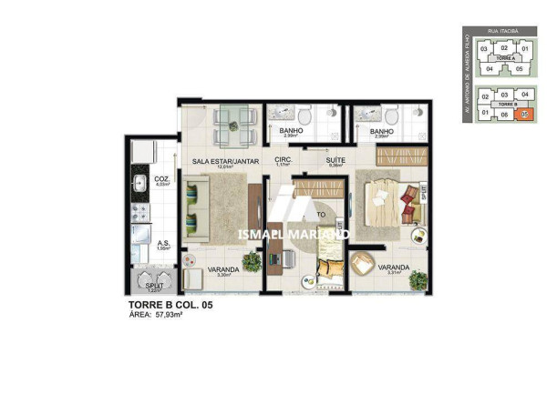 Imagem Apartamento com 2 Quartos à Venda, 59 m² em Itaparica - Vila Velha