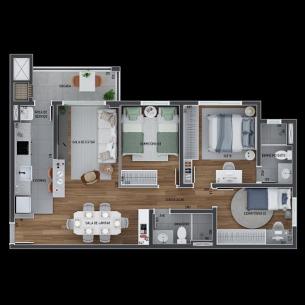 Imagem Apartamento com 2 Quartos à Venda, 88 m² em Bacacheri - Curitiba Imagem Apartamento com 2 Quartos à Venda, 88 m² em Bacacheri - Curitiba