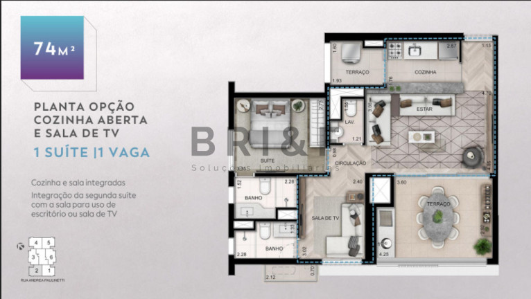 Imagem Apartamento com 2 Quartos à Venda, 74 m² em Brooklin - São Paulo Imagem Apartamento com 2 Quartos à Venda, 74 m² em Brooklin - São Paulo