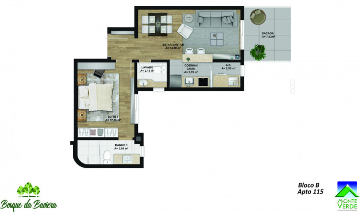 Imagem Apartamento com 1 Quarto à Venda, 50 m² em Bavaria - Gramado Imagem Apartamento com 1 Quarto à Venda, 50 m² em Bavaria - Gramado