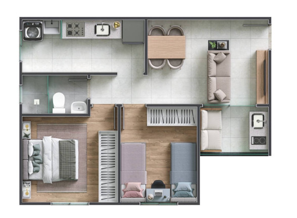 Imagem Apartamento com 2 Quartos à Venda, em Feira De Santana Imagem Apartamento com 2 Quartos à Venda, em Feira De Santana