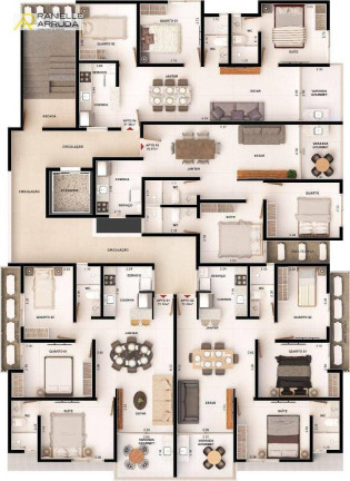 Imagem Apartamento com 3 Quartos à Venda, 70 m² em Bessa - João Pessoa Imagem Apartamento com 3 Quartos à Venda, 70 m² em Bessa - João Pessoa