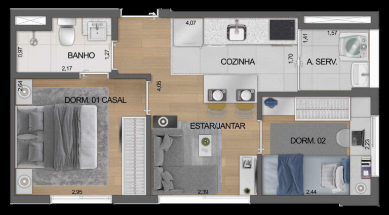 Imagem Imóvel com 2 Quartos à Venda, 33 m² em Moema - São Paulo Imagem Imóvel com 2 Quartos à Venda, 33 m² em Moema - São Paulo