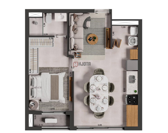 Imagem Apartamento com 1 Quarto à Venda, 48 m² em Vila Sinibaldi - São José Do Rio Preto