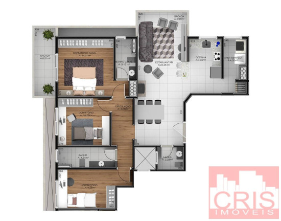 Imagem Apartamento com 3 Quartos à Venda, 113 m² em Humaitá - Bento Gonçalves Imagem Apartamento com 3 Quartos à Venda, 113 m² em Humaitá - Bento Gonçalves