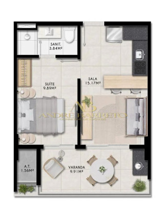 Imagem Apartamento com 2 Quartos à Venda, 28 m² em Stella Maris - Salvador