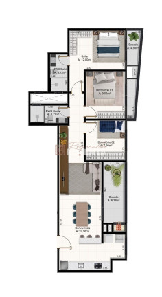 Imagem Apartamento com 3 Quartos à Venda, 84 m² em Esplanada - Jaguaruna