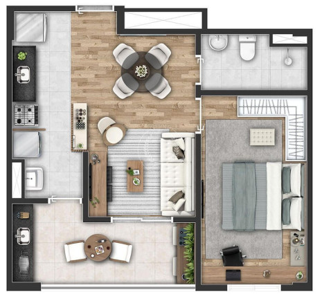 Imagem Apartamento com 1 Quarto à Venda, 42 m² em São Paulo Imagem Apartamento com 1 Quarto à Venda, 42 m² em São Paulo