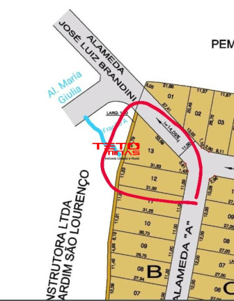 Imagem Terreno à Venda, 439 m² em Residencial Portal Das águas - São Lourenço Imagem Terreno à Venda, 439 m² em Residencial Portal Das águas - São Lourenço