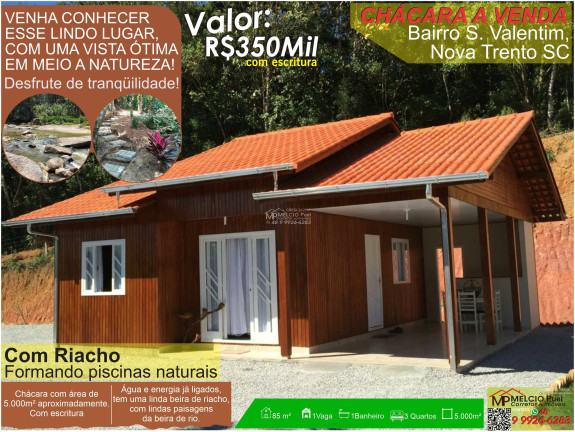 Imagem Imóvel com 3 Quartos à Venda, 3.000 m² em São Valentim - Nova Trento