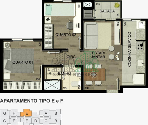 Imagem Apartamento com 2 Quartos à Venda, 38 m² em Boqueirão - Curitiba Imagem Apartamento com 2 Quartos à Venda, 38 m² em Boqueirão - Curitiba