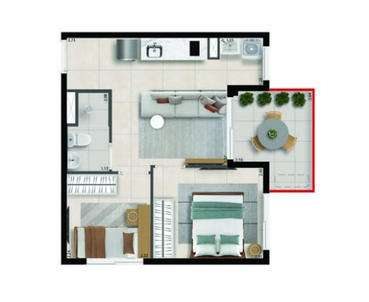 Apartamento com 2 Quartos à Venda, 32 m² em Perdizes - São Paulo
