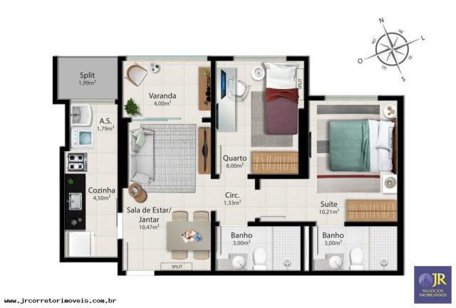 Imagem Imóvel com 2 Quartos à Venda, 59 m² em Jockey De Itaparica - Vila Velha