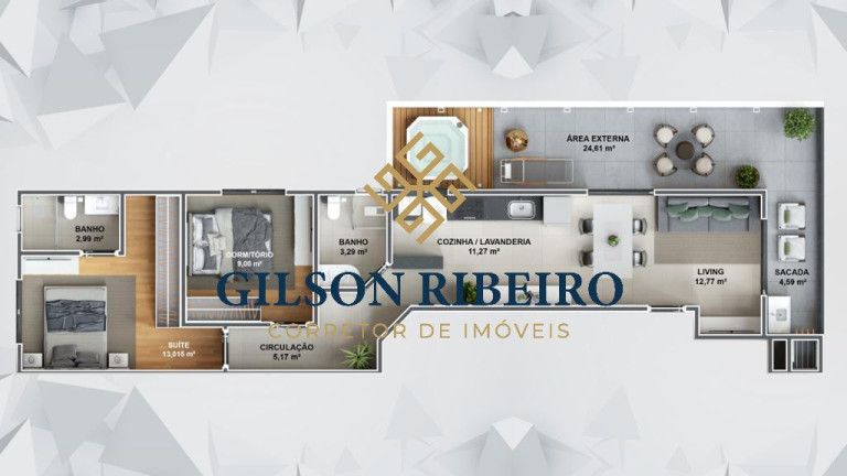 Imagem Apartamento com 2 Quartos à Venda, 71 m² em Tabuleiro - Camboriú