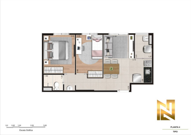 Imagem Apartamento com 2 Quartos à Venda, 38 m² em Vila Ré - São Paulo