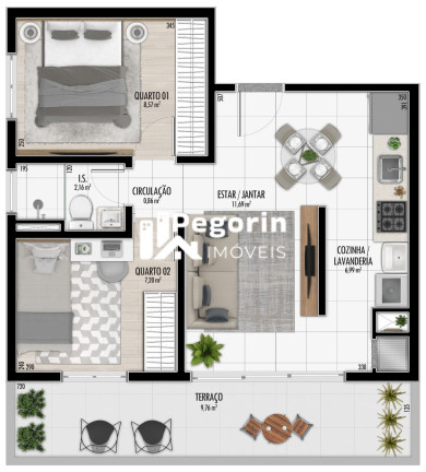 Imagem Apartamento com 2 Quartos à Venda, 45 m² em Santa Cândida - Curitiba