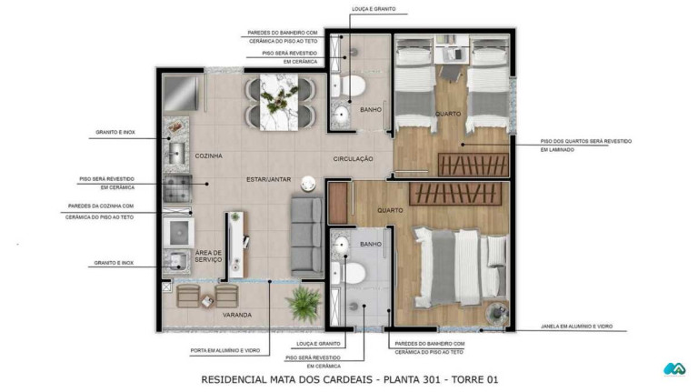 Imagem Apartamento com 2 Quartos à Venda, 43 m² em Tabuleiro Do Martins - Maceió Imagem Apartamento com 2 Quartos à Venda, 43 m² em Tabuleiro Do Martins - Maceió
