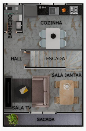 Imagem Casa com 2 Quartos à Venda, 90 m² em Maracanã - Praia Grande Imagem Casa com 2 Quartos à Venda, 90 m² em Maracanã - Praia Grande