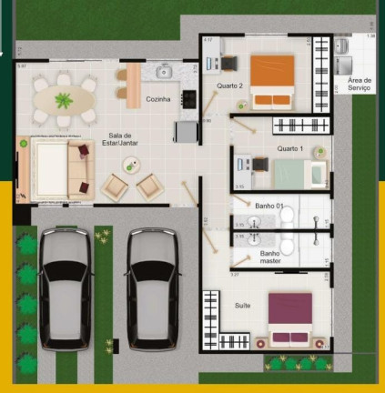 Imagem Imóvel com 
            	3             Quartos à Venda, 92 m² em 
            	Bairro Industrial Santo Antoni             - 
            	Aparecida De Goiania            