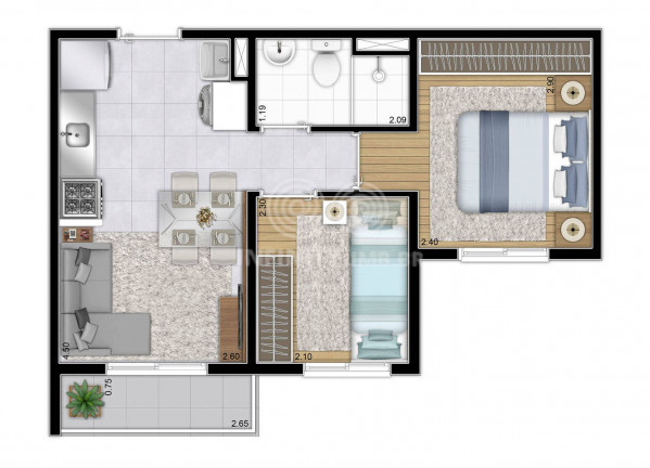 Imagem Apartamento com 2 Quartos à Venda, 34 m² em Mooca - São Paulo