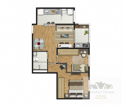 Imagem Apartamento com 2 Quartos à Venda, 51 m² em Vila Curuçá - Santo André Imagem Apartamento com 2 Quartos à Venda, 51 m² em Vila Curuçá - Santo André