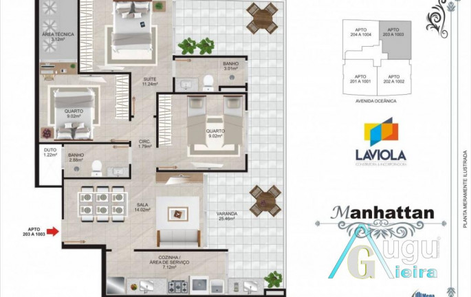 Apartamento com 3 Quartos à Venda,  em Praia Do Morro - Guarapari