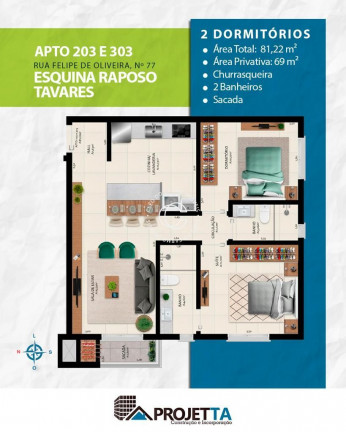 Imagem Apartamento com 2 Quartos à Venda, 69 m² em Centro - Santa Maria Imagem Apartamento com 2 Quartos à Venda, 69 m² em Centro - Santa Maria