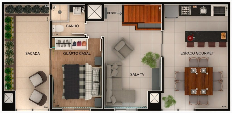 Imagem Cobertura com 3 Quartos à Venda, 120 m² em Novo Mundo - Curitiba