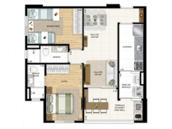 Imagem Imóvel com 2 Quartos à Venda, 67 m² em Osvaldo Cruz - São Caetano Do Sul Imagem Imóvel com 2 Quartos à Venda, 67 m² em Osvaldo Cruz - São Caetano Do Sul