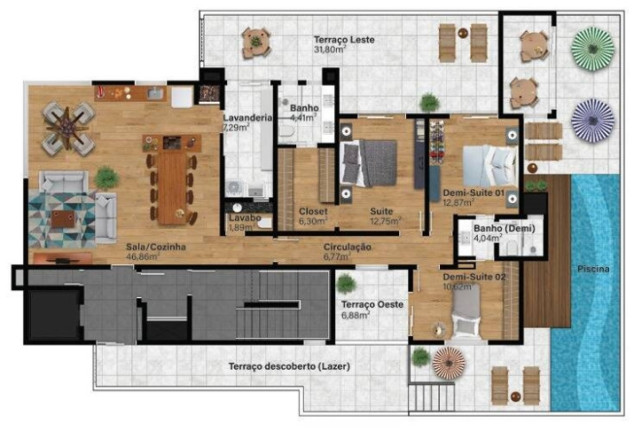 Imagem Apartamento com 3 Quartos à Venda, 169 m² em Itacolomi - Piçarras Imagem Apartamento com 3 Quartos à Venda, 169 m² em Itacolomi - Piçarras
