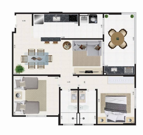 Imagem Apartamento com 2 Quartos à Venda, 77 m² em Guilhermina - Praia Grande Imagem Apartamento com 2 Quartos à Venda, 77 m² em Guilhermina - Praia Grande