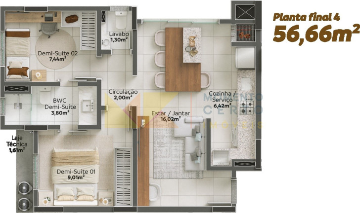 Imagem Apartamento com 2 Quartos à Venda, 51 m² em água Verde - Blumenau Imagem Apartamento com 2 Quartos à Venda, 51 m² em água Verde - Blumenau