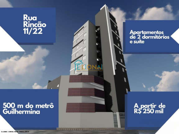 Apartamento com 2 Quartos à Venda, 39 m² em Guilhermina Esperança - São Paulo