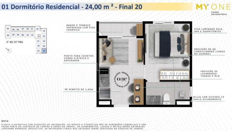 Imagem Imóvel com 1 Quarto à Venda, 24 m² em Vila Butantã - São Paulo