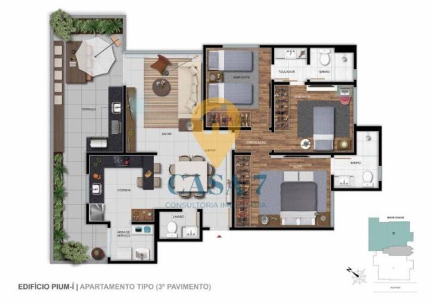 Imagem Apartamento com 3 Quartos à Venda, 67 m² em Cruzeiro - Belo Horizonte