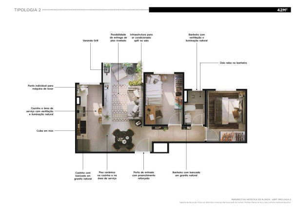 Imagem Apartamento com 2 Quartos à Venda, 45 m² em Campestre - Santo André